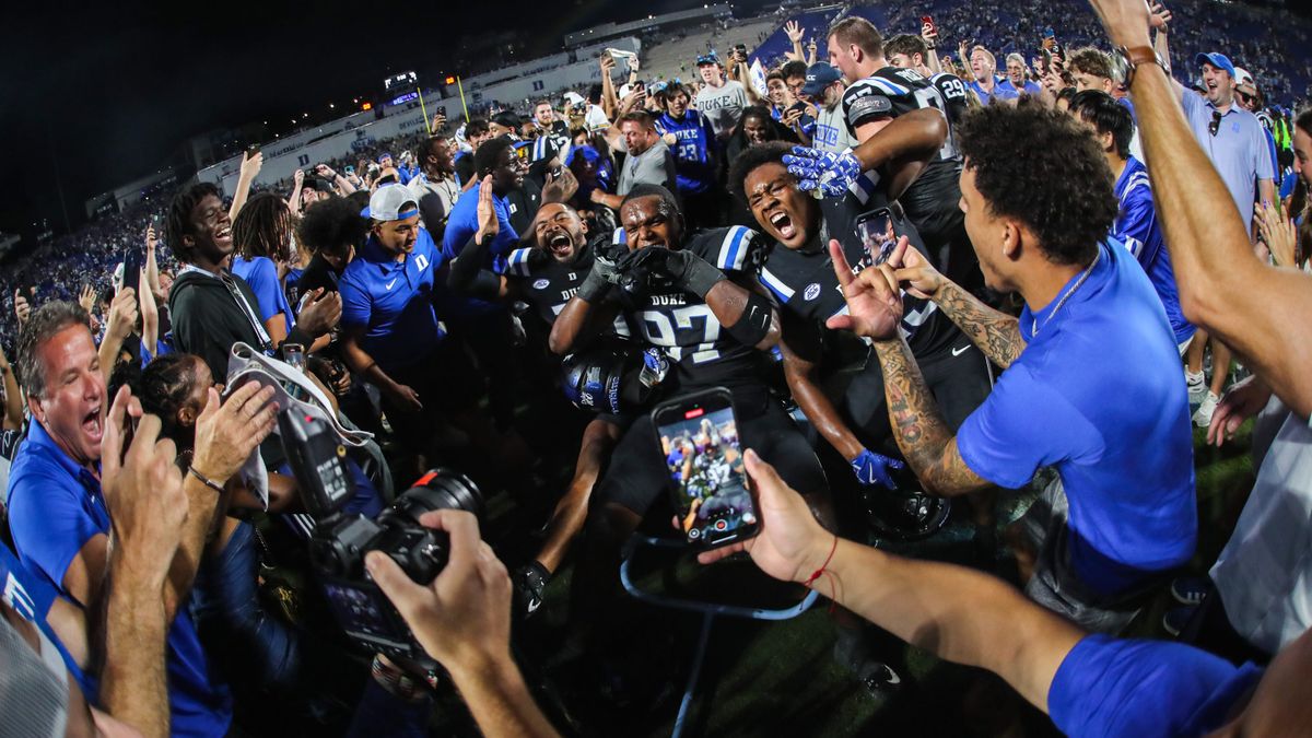 DukeWire's tweet image. During his 2025 ACC Football Kickoff press conference, Commissioner Jim Phillips discussed changes to improve court and field safety. dukewire.usatoday.com/story/sports/c…