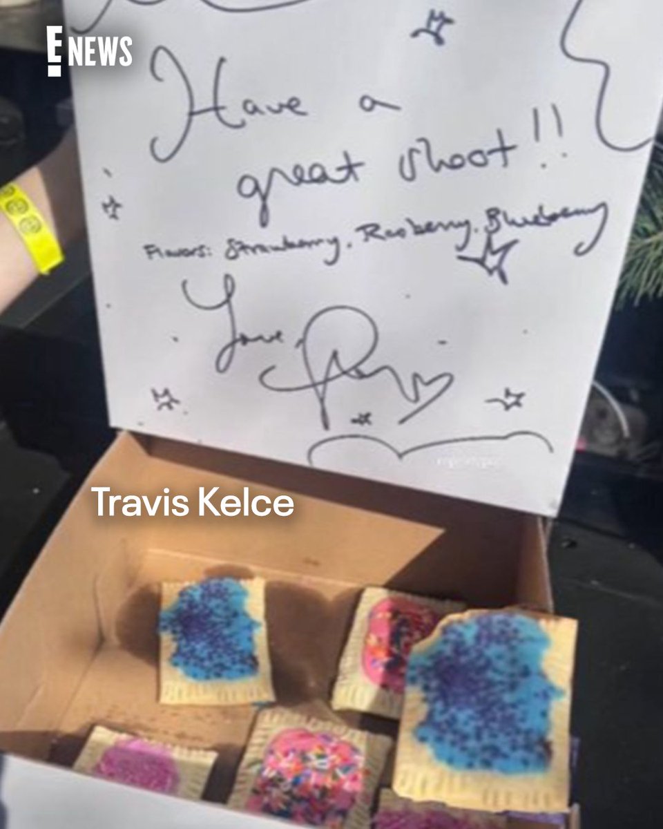 enews's tweet image. Oh to be the recipient of a sweet treat and handwritten note from Taylor Swift. 🥰 More on how she celebrated Selena Gomez's "loaf story:" bit.ly/4f2fGxP