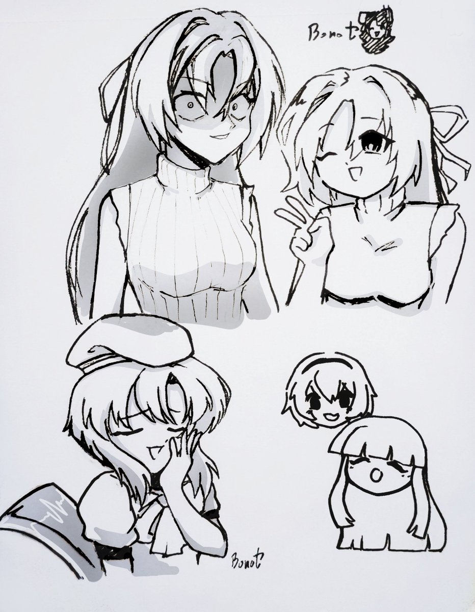 B0not_'s tweet image. higurashi sketches