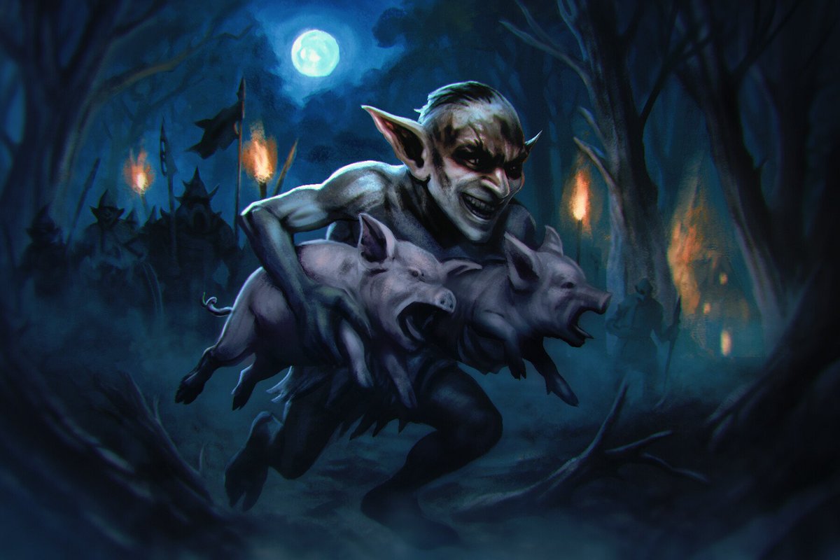 Pig Raid via <a href="/artstationhq/">ArtStation.com</a> artstation.com/artwork/y4P0P8 
Grimy, grim, and full of squeals.
Painted by me for Von Braus Publishing’s Advanced Bestiary.
#FantasyArt #TTRPG #DarkFantasy #TabletopGames #VonBrausPublishing #AdvancedBestiary #RPGArt #
© Fabian Parente. All rights reserved.