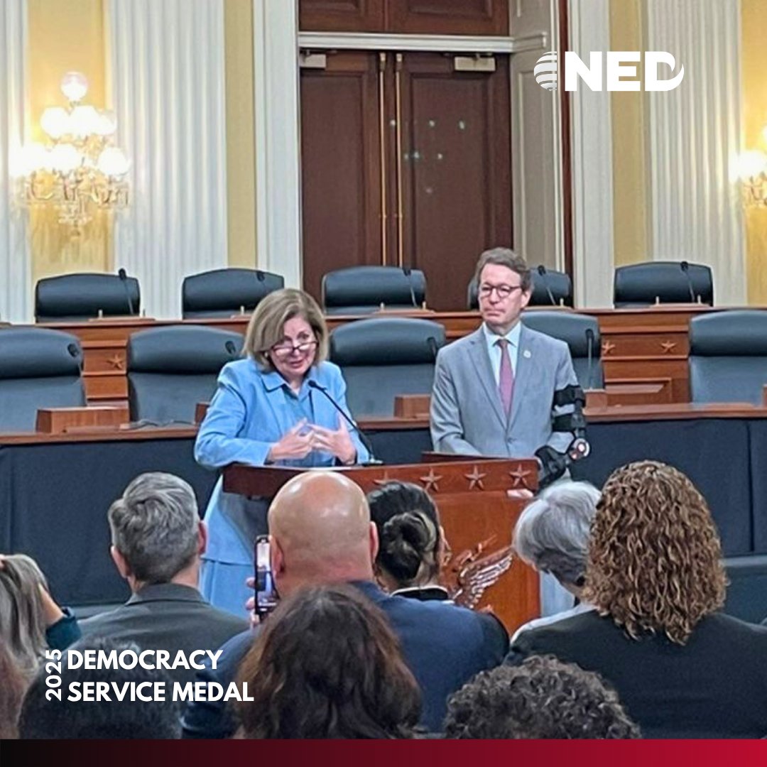 NEDemocracy's tweet image. "We come together to honor not just a man but a movement, a true legacy of courage that continues to resonate today." - Liliana Ayalde, member of NED's board of directors.
#DemocracyServiceMedal