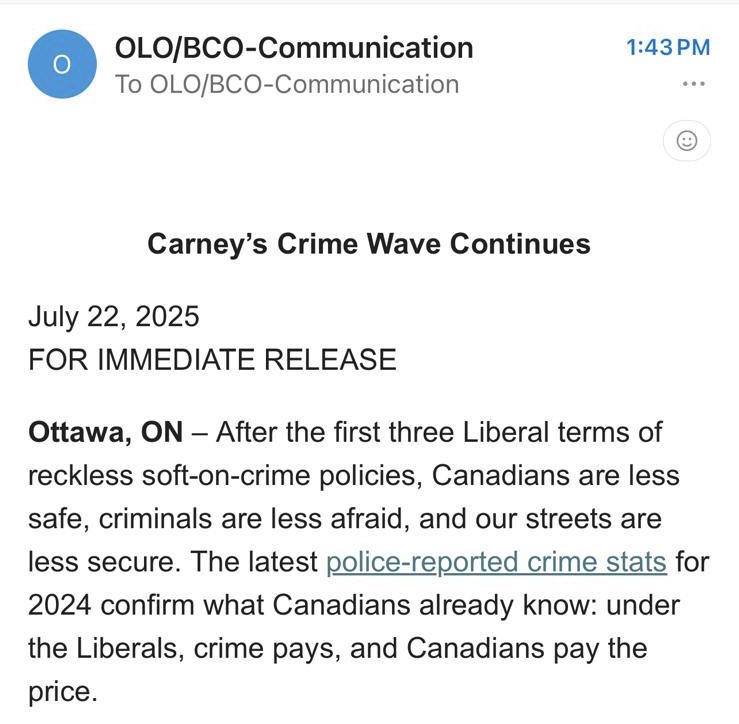 DimitrisSoudas's tweet image. Who wrote this?
Who approved this?
Who pressed on “Send”
👇🏻
“Carney’s Crime Wave Continues”
PIVOT!!!!!