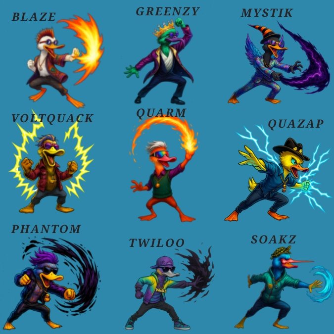 rivered24's tweet image. Alright everyone time to vote again. Which @quakklife characters attack in @Infinftroyale hits the hardest. Place your votes below in the comments. If you haven't played the game uet what are you waiting for, give it a try!