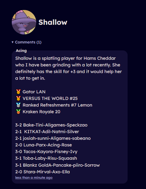 ❄️ Shallow 🏳️⚧️ (@shallowhydra) on Twitter photo I got suggested by <a href="/AcingSpl/">Acing (luna blaster guy)</a> to +3. Big thanks to the luna blaster guy that i do NOT enjoy playing with at ALL!!!!!!!!!!
comments + upvotes are greatly appreciated!!! I got suggested by <a href="/AcingSpl/">Acing (luna blaster guy)</a> to +3. Big thanks to the luna blaster guy that i do NOT enjoy playing with at ALL!!!!!!!!!!
comments + upvotes are greatly appreciated!!!