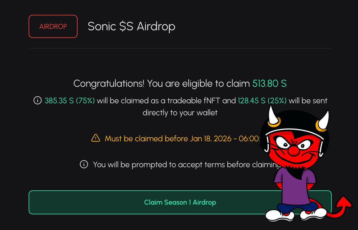 TurboMcSpeedDmn's tweet image. The SuperSonicSpeedDemon treasury has secured the holy grail of $S
THE AIRDROP!
#needspeed