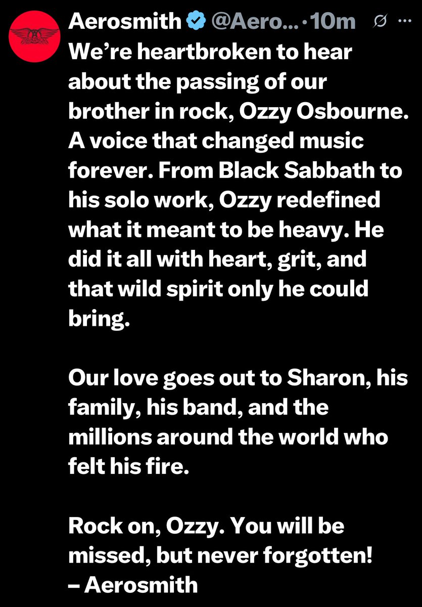 JustRockContent's tweet image. The Music World Mourns The Loss Of Ozzy Osbourne ✝️
