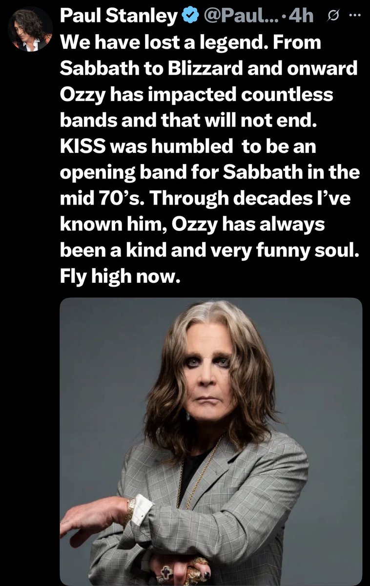 JustRockContent's tweet image. The Music World Mourns The Loss Of Ozzy Osbourne ✝️