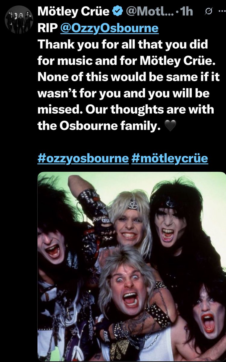 JustRockContent's tweet image. The Music World Mourns The Loss Of Ozzy Osbourne ✝️