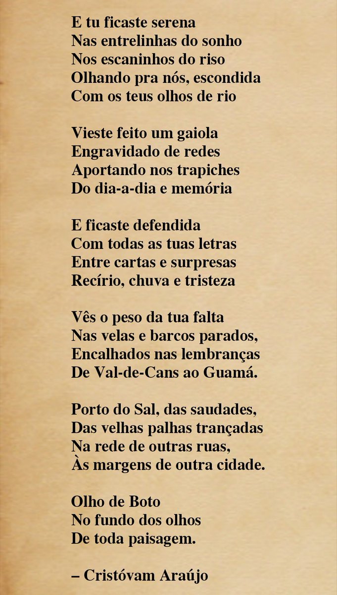 NilsonAcervo's tweet image. Poema "Olho de Boto", de Cristóvam Araújo. O poema foi musicado por Nilson Chaves e interpretado por ele e Vital Lima no LP "Interior", de 1986.