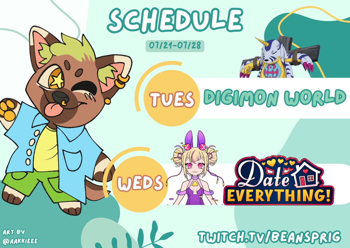 beansprig's tweet image. ‼️ SCHEDULE TIME!! ‼️ 

only 2 streams bc we&apos;re working at comic con this week!!

🍖 tues - DIGIMON WORLD 1 @ 6:30pm!! 🍖 

💜 weds - DATE EVERYTHING W @NIMDABUNNY  @ 6pm!!! 💜

i&apos;m still really stressed &amp;amp; unsure how we&apos;re going to make rent but we&apos;re trying our best!!
