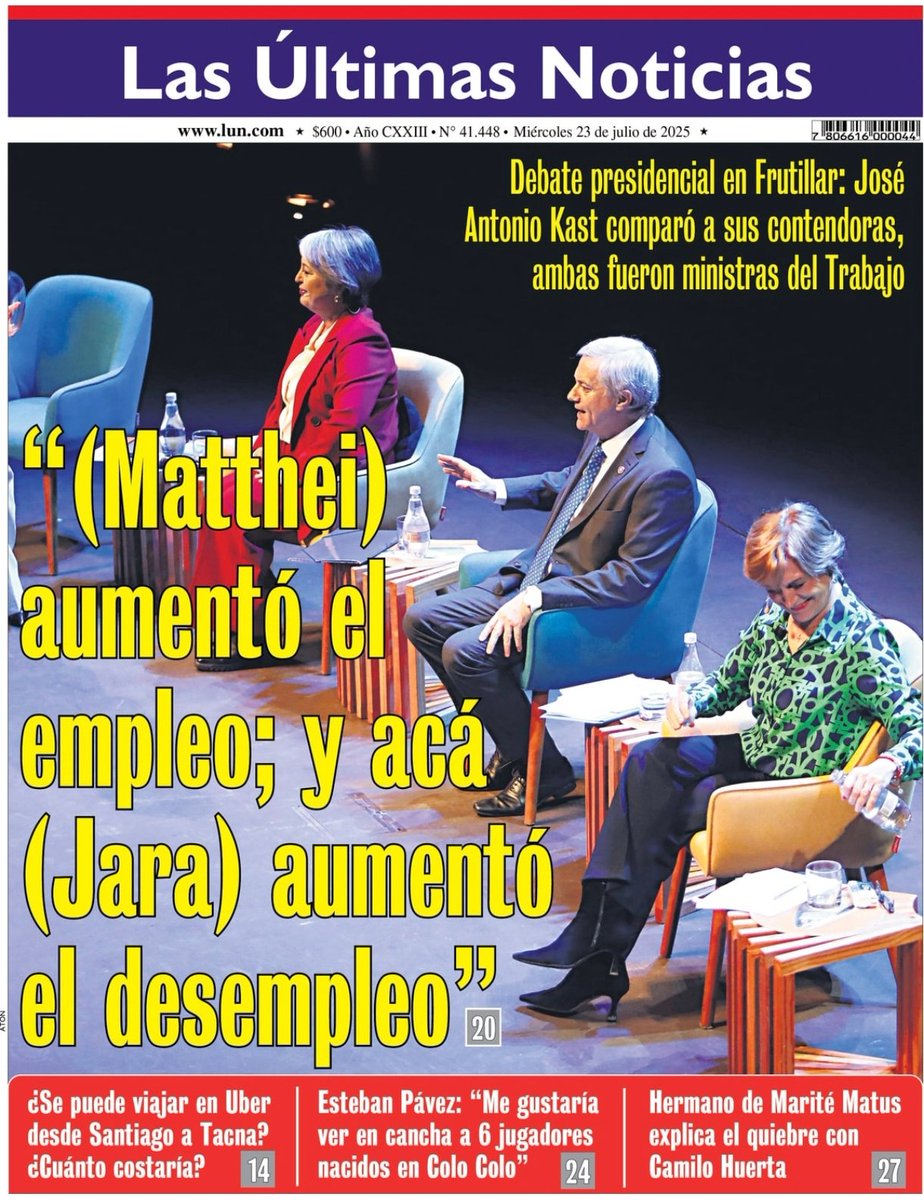 #PortadaLUN de este miércoles 23 de julio.
Todo esto y más en lun.com
