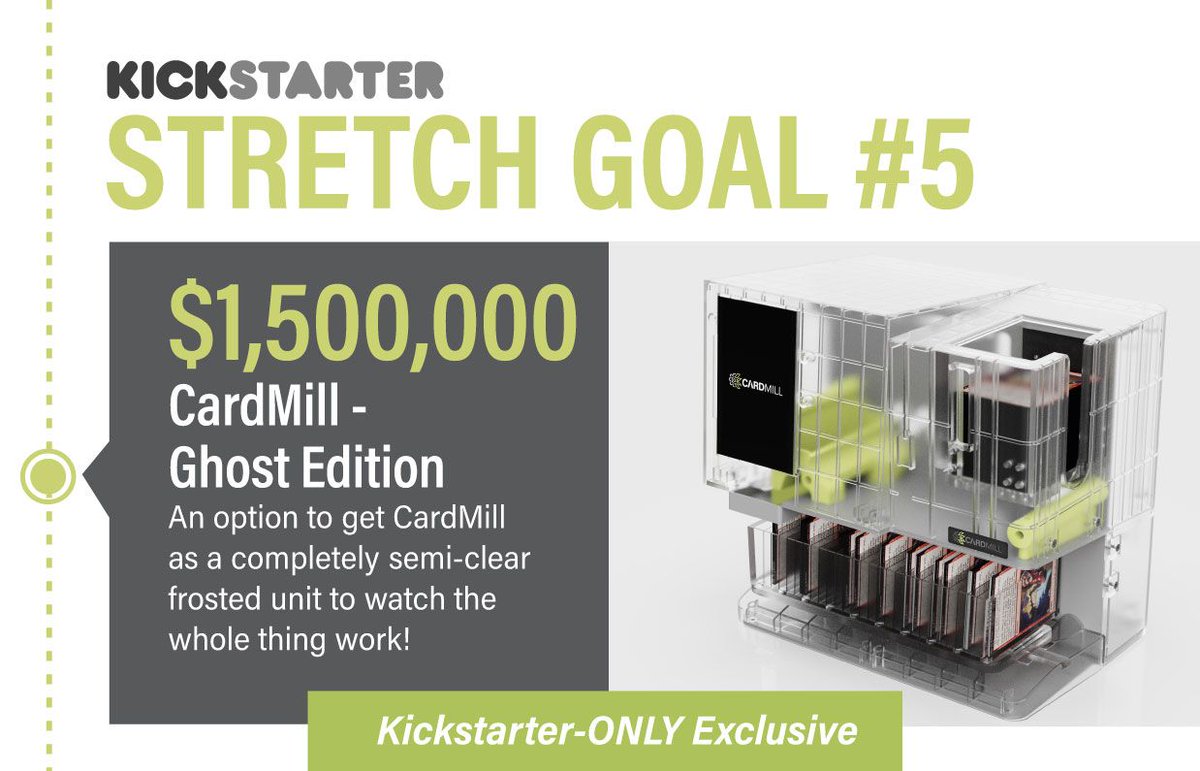mycardmill's tweet photo. Let’s make CardMill more personal, more stylish, and more collectible.
We’re on a roll — let’s keep it going ➡️ https://t.co/pmfK1xlgyN
#CardMill #Kickstarter #StretchGoals #TCG #CustomCardMill #GhostEdition #ScanSortDone https://t.co/9Ova6P6TU7