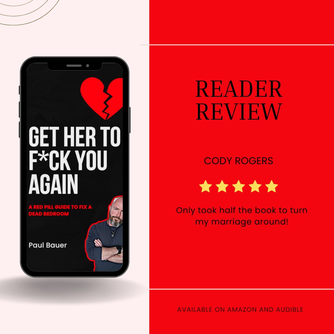 ComeOnManPOD's tweet image. You fix the sink.
You take out the trash.
You do everything — except get laid.
This is the book that fixes that.
Get Her To F*ck You Again
🔗 in bio (Amazon + Audible)