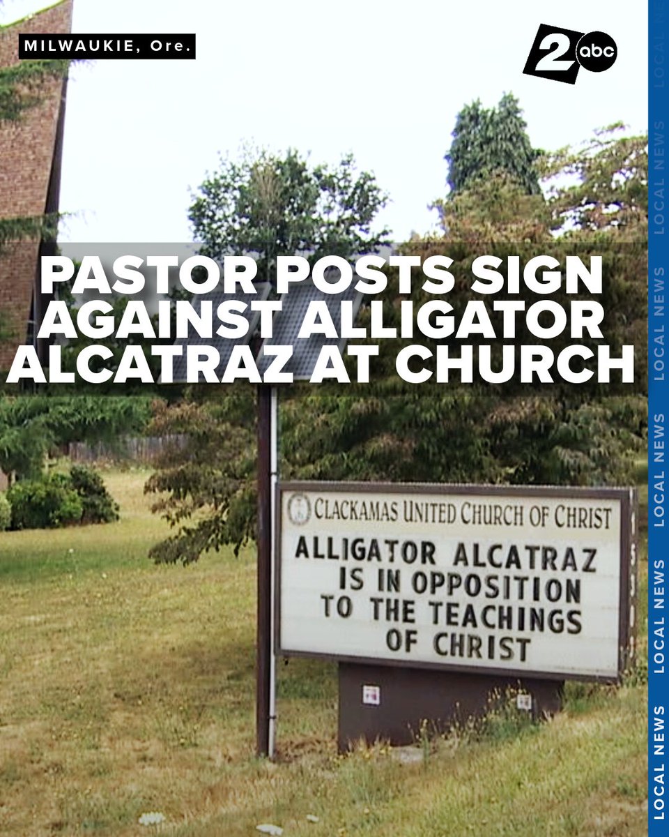 KATUNews's tweet image. An Oregon reverend is using his church's sign to deliver a provocative message about the treatment of undocumented immigrants in the United States. bit.ly/454S9Yx