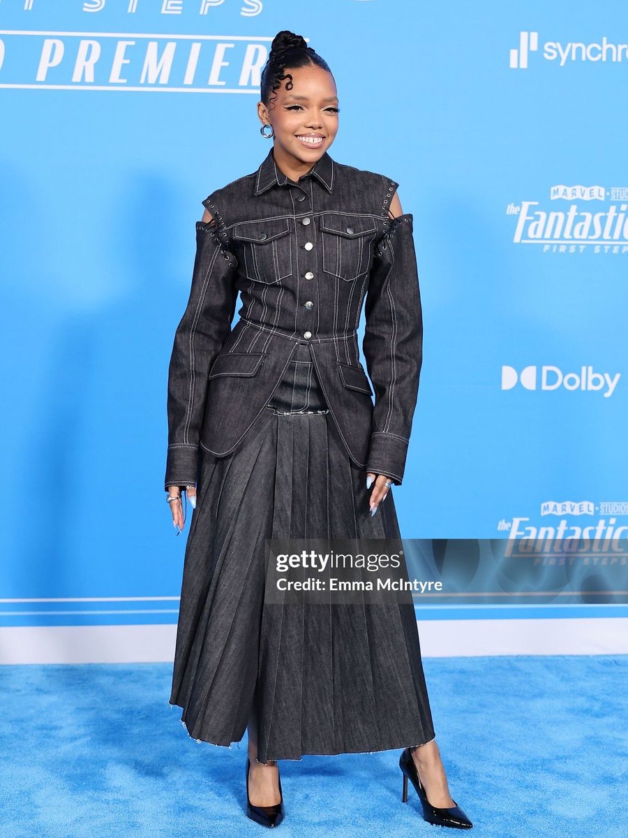 reganaliyah's tweet image. fantastic 4 world premiere. first premiere being a part of the mcu 🫶🏽 so wild man