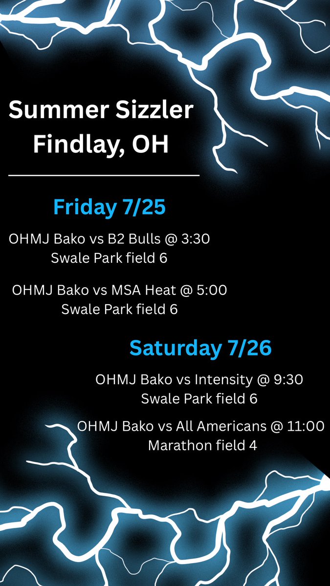 Come watch me and my team in findlay!!
<a href="/ohiomojobako/">Ohio Mojo Bako Blue Blood ‘09</a> 

<a href="/SOSAOhio/">Southern Ohio Sports Authority</a> 

<a href="/ExtraInningSB/">EXTRA INNING SOFTBALL</a> 

<a href="/allingrit/">Promoting Student Athletes</a> 

<a href="/MVNUsoftball/">MVNU Softball</a> 

<a href="/Coach_Huff_OCU/">coachHuff</a> 

<a href="/OHChristian_SB/">Ohio Christian Softball</a> 

<a href="/GoKnightsSB/">KCU Softball</a> 

<a href="/Patriots_UC_SB/">UC Patriots SB</a> 

<a href="/ShawneeStateSB/">Shawnee State SB</a> 

<a href="/SoftballRio/">RioGrandeSoftball</a>