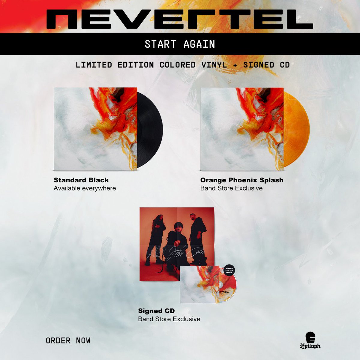 nevertelUS's tweet image. PRE-ORDER our brand new record “Start Again”, out September 12th.
nevertel.ffm.to/startagain