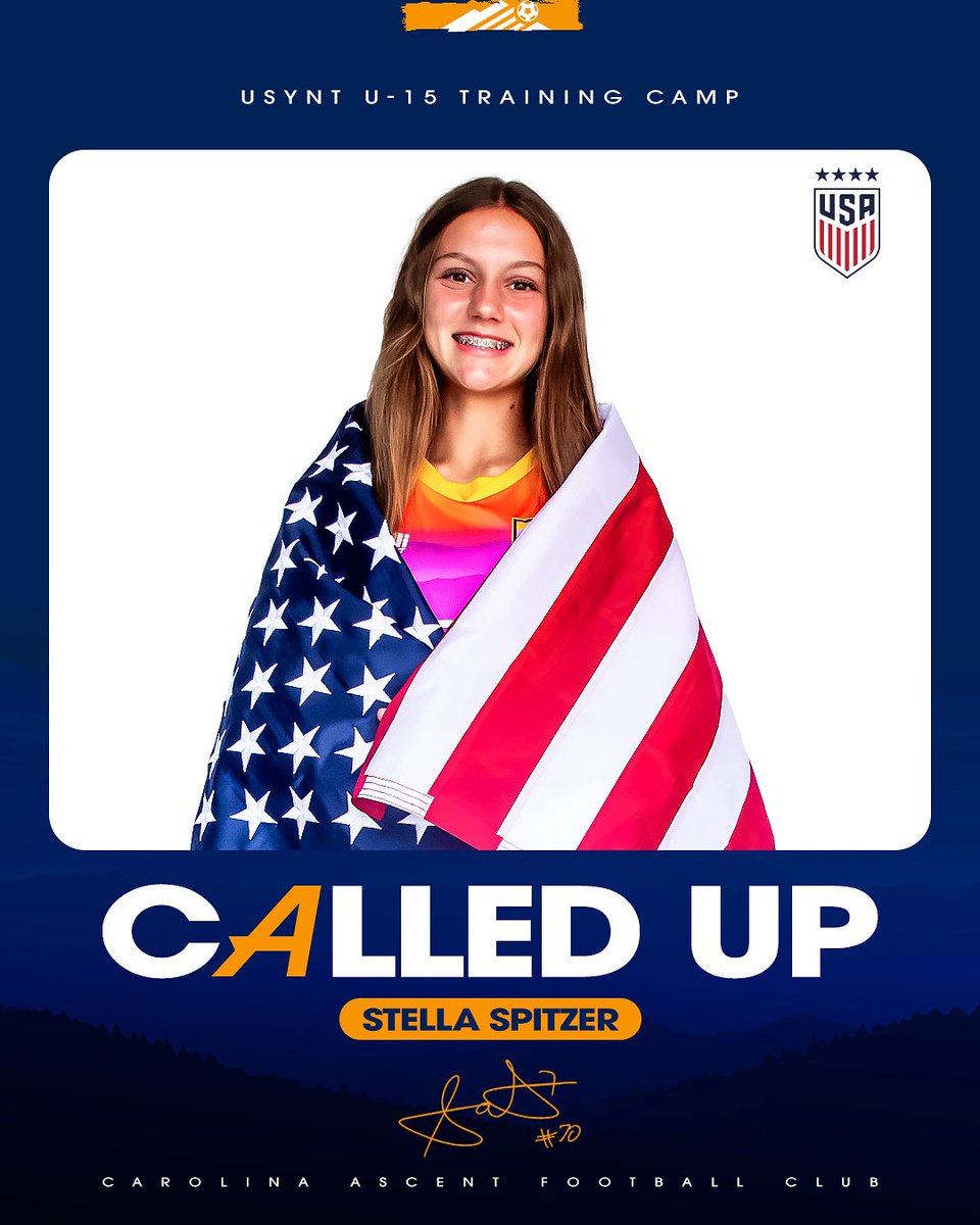 carolinaascent's tweet image. #70 β‘οΈ @USYNT πΊπΈ
Congrats to Stella on her U-15 youth national team camp call-up!
