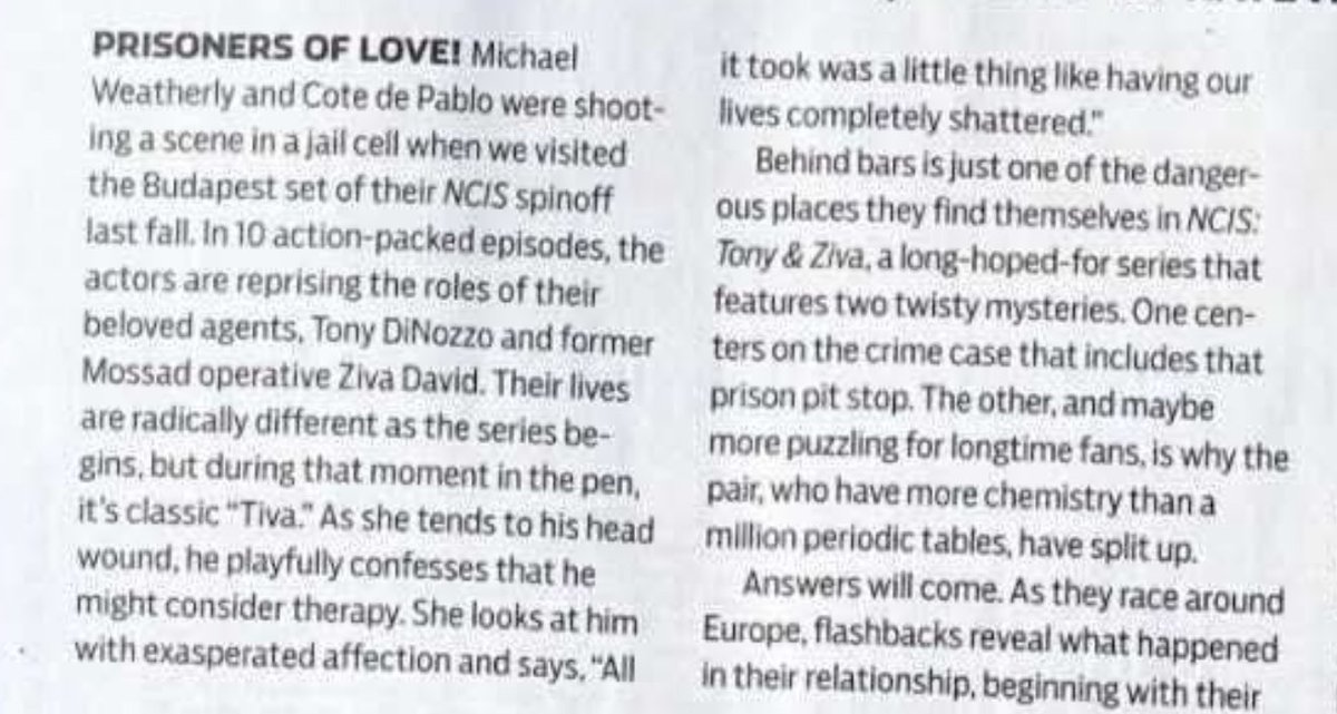tivaswiftie's tweet image. Sorry but we’re getting Ziva tending to Tony’s head wound WHAT IN THE FAN FICTION?!!! WE HAVE WON SO HARD IM GONNA CRY😭😭
#NCISTonyAndZiva