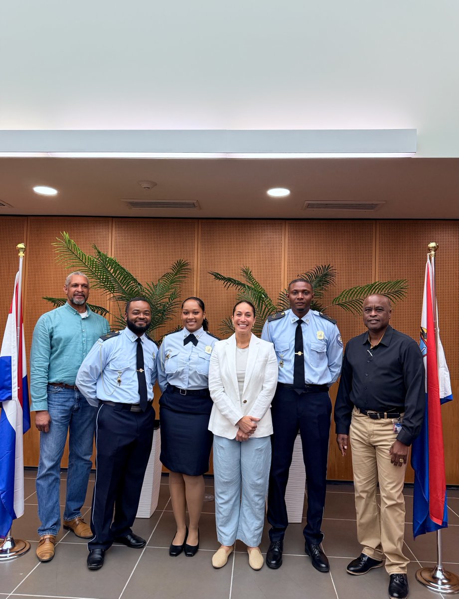 The official swearing-in of three Customs Officers by the Minister of Justice,  Ms. Nathalie Tackling.