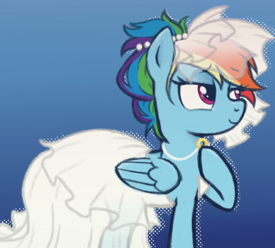 EvrlstngStat0ns's tweet image. quick drawing of a special Dashie i made for someone &amp;lt;3