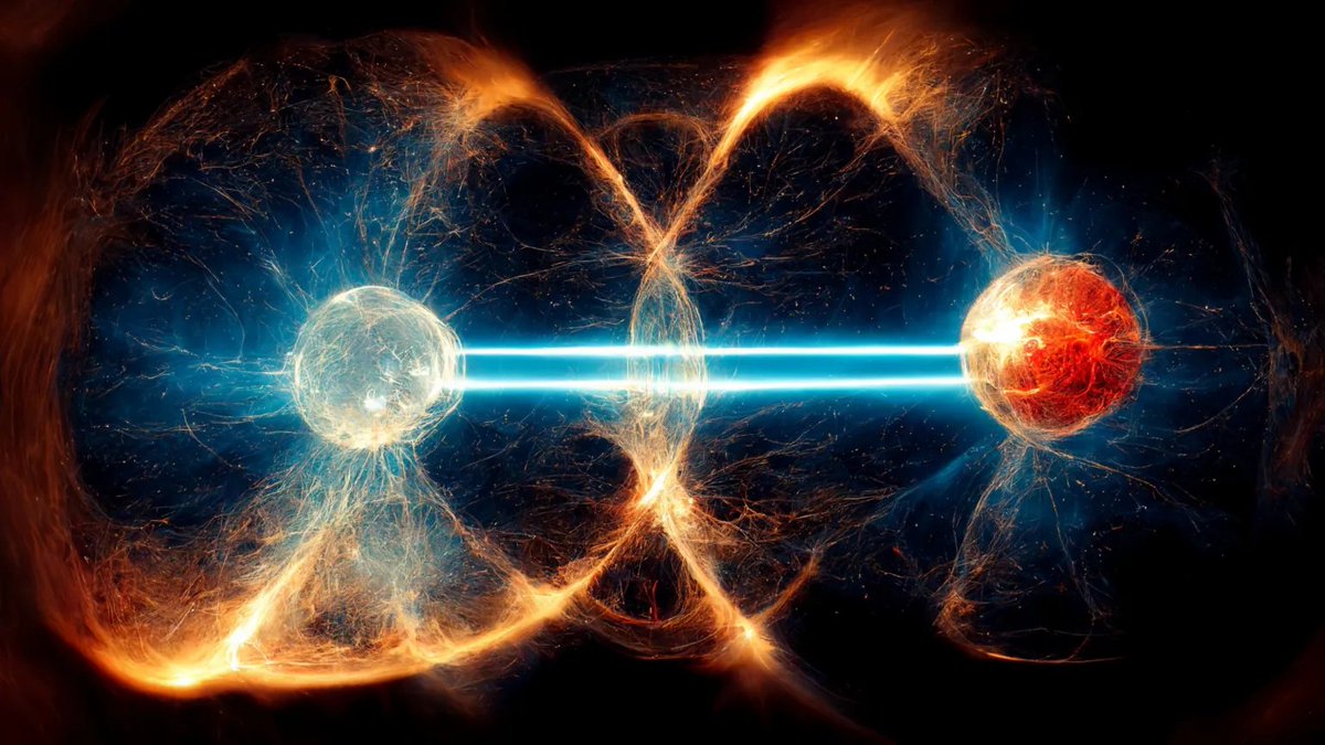 PhysInHistory's tweet image. Quantum entanglement is a phenomenon where two or more particles become correlated in such a way that the state of one instantly influences the state of the other, regardless of the distance between them.
It challenges classical notions of locality and lies at the heart of…