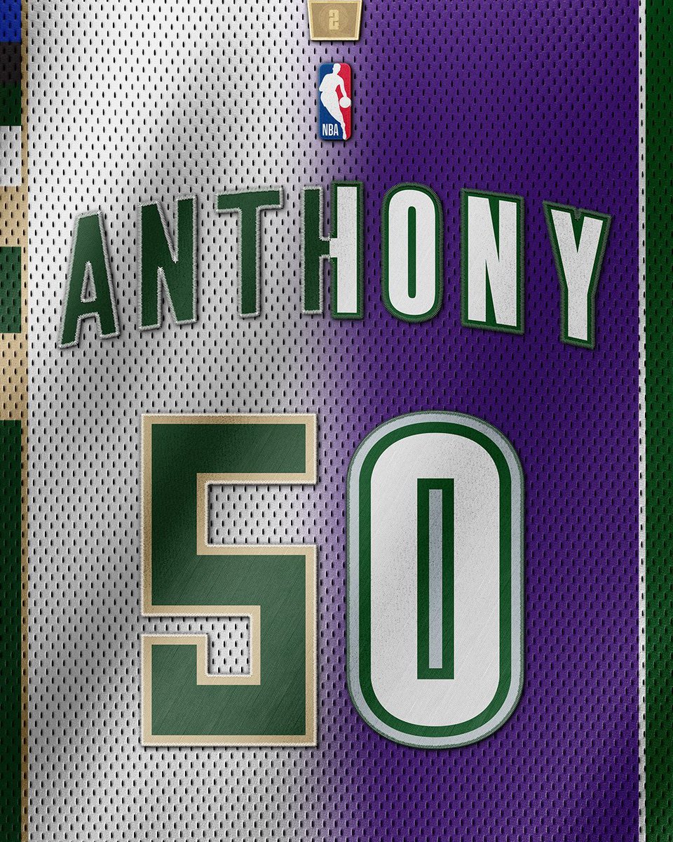 BucksRealm's tweet image. Cole Anthony will wear #50 just like his father.
Awesome graphic here from the @Bucks.💚💜