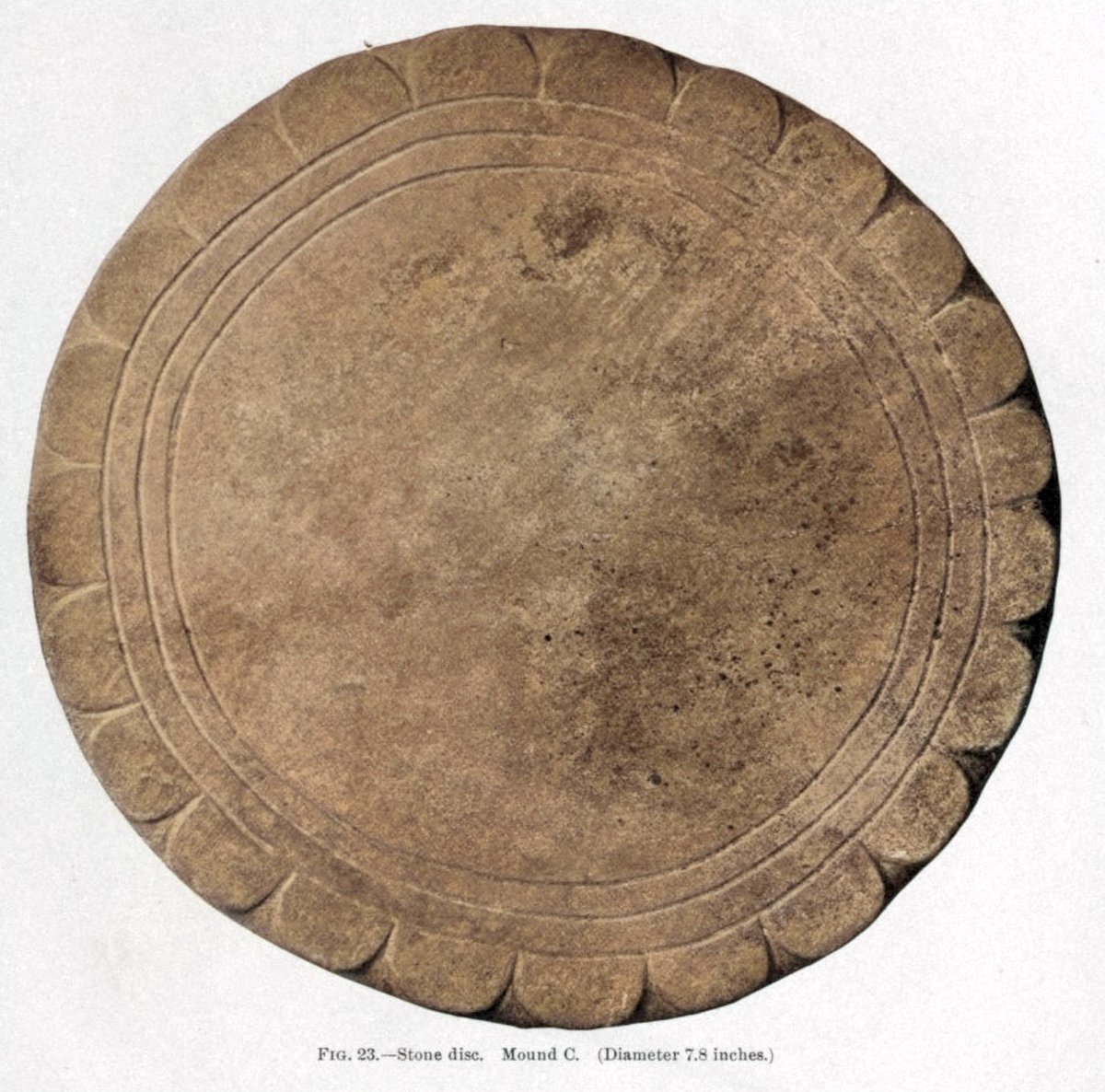 DrGregLittle2's tweet image. Polished stone discs excavated from mounds at the Moundville, Alabama complex in the early 1900s by C. B. Moore.