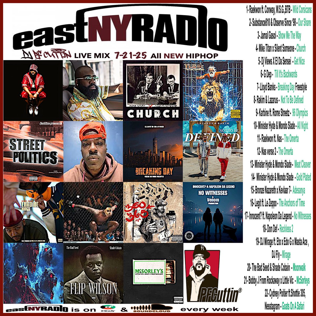 PFCUTTIN's tweet image. ‘EastNYRadio 7-21-25 mix’ by @PFCUTTIN on.soundcloud.com/o2b9GCf0LZPt7H…