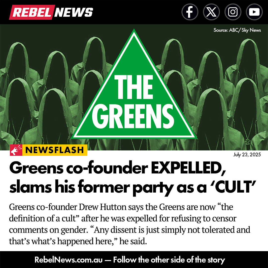 RebelNews_AU's tweet image. Hold the front page: The Greens punish wrongthink again! Imagine our shock.