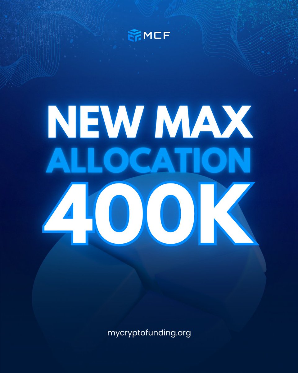 MyCryptoFunding's tweet image. ๐จ BIG news just dropped...
Max allocation at My Crypto Funding just changed ๐ฅ
You can now scale up to $400K ๐๐ฐ
Who's ready to level up? ๐ฏ