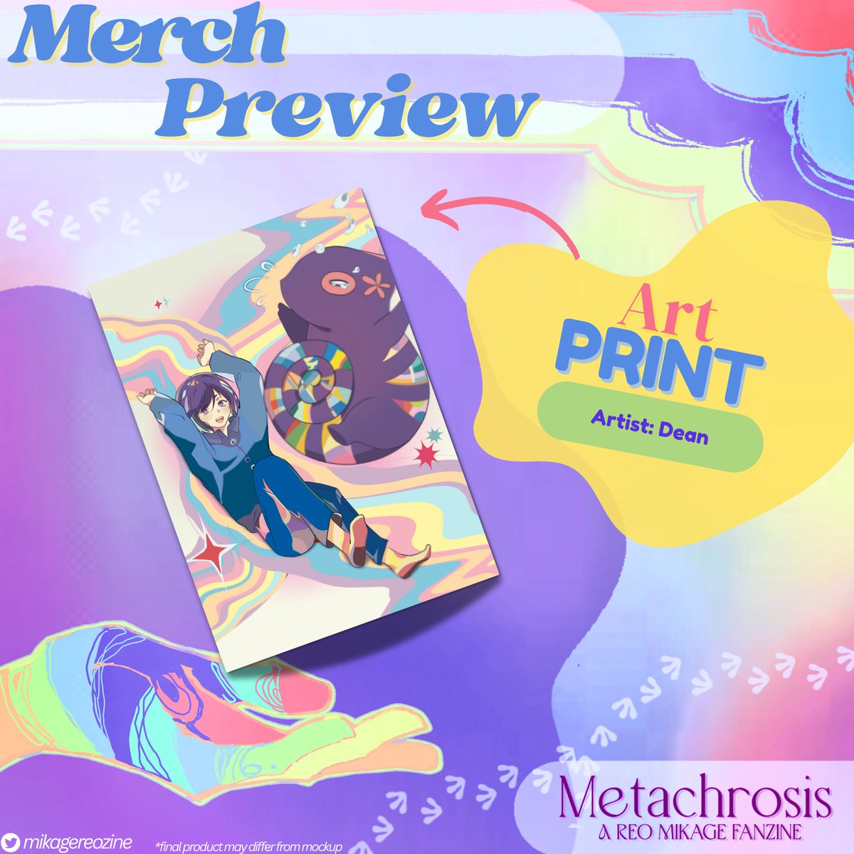 mikagereozine's tweet image. ๐ MERCH PREVIEW ๐๏ธ
๐ Introducing our zine-exclusive adorable art print! The colors make us feel pure happiness, and it's a perfect design for adding some cute chameleon flair to your desk or walls!
๐ Art by @deanwzzz
๐ Pre-order at metachrosis.myshopify.com