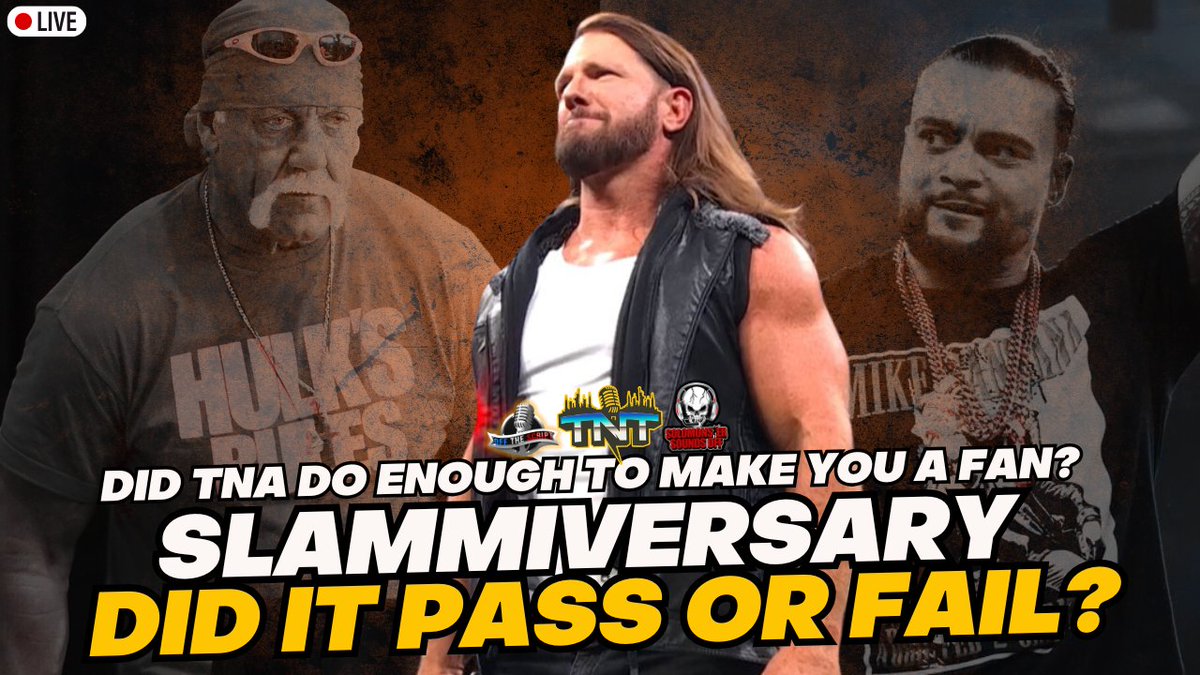 JDfromNY206's tweet image. LIVE WITH TNT #104 TONIGHT
youtube.com/live/8Mwo0XkqC…
First time ever we breakdown a TNA show, covering Slammiversary from Sunday, and the Mike Santana loss. What does it mean moving forward. Also, health RUMORS on Hulk Hogan today that are scary if true. And, #WWE ramps up the…