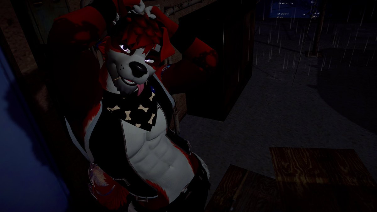 ThatDogCoda's tweet image. Let’s hang out on the roof top together.
We can relax and cuddle up as we watch the rain go by 😏😘
#vrchatfurry #vrchat #furries #furry #thatsogcoda