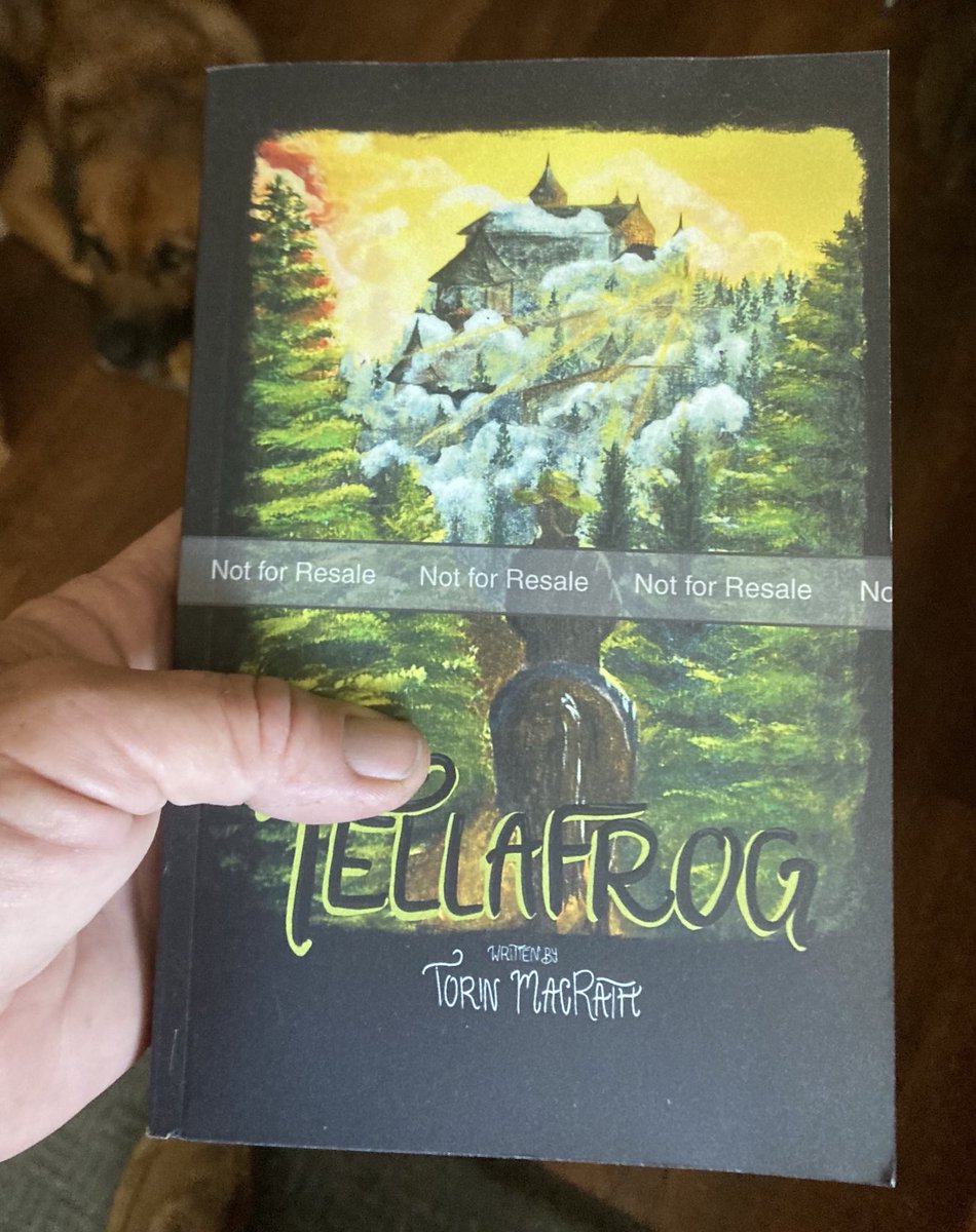 Tellafrog's tweet image. Got my first paperback proof! Looks great. Now to check everything.