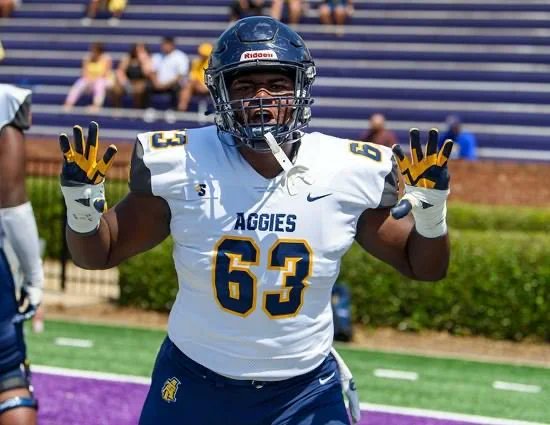 HBCUSports1's tweet image. Rickey Lee (OL) from North Carolina A&T hosted today by the New York Jets for a try out