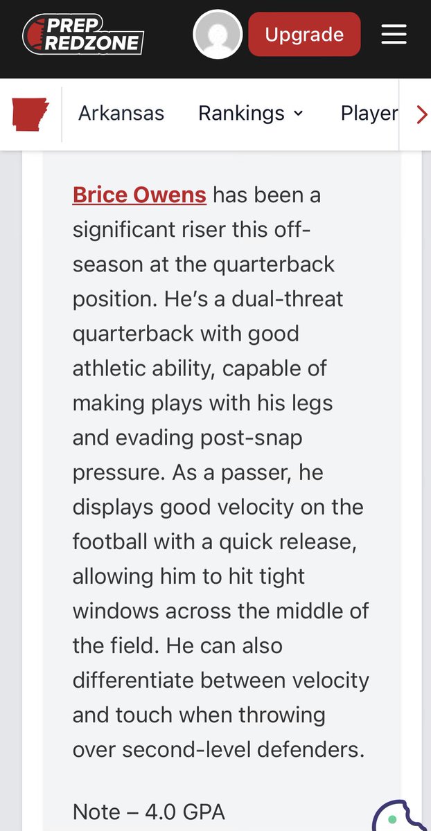 Brice Owens (@briceowens0) on Twitter photo Much appreciation to <a href="/PrepRedzoneAR/">Prep Redzone Arkansas</a> & <a href="/coltonedwardsFB/">Colton Edwards</a> for the QB-Watch write-up! I’m committed to doing what it takes!! <a href="/HB_WildcatFB/">Har-Ber Wildcat Football</a> <a href="/studdofficial2/">STUDD Training</a> <a href="/HuskerElza/">Dr. Susan Elza</a> <a href="/tctabler/">PrepRedZoneTom Tabler</a> <a href="/ArRecruitingGuy/">Richard Davenport</a> <a href="/ARPrepSports/">Arkansas Prep Sports</a> <a href="/SBLiveARK/">Arkansas High School On SI</a> <a href="/CoachDanenhauer/">Aaron Danenhauer</a> <a href="/coach_calcagni/">Joseph Calcagni</a> <a href="/Sooner7v7/">Sooner7</a> Much appreciation to <a href="/PrepRedzoneAR/">Prep Redzone Arkansas</a> & <a href="/coltonedwardsFB/">Colton Edwards</a> for the QB-Watch write-up! I’m committed to doing what it takes!! <a href="/HB_WildcatFB/">Har-Ber Wildcat Football</a> <a href="/studdofficial2/">STUDD Training</a> <a href="/HuskerElza/">Dr. Susan Elza</a> <a href="/tctabler/">PrepRedZoneTom Tabler</a> <a href="/ArRecruitingGuy/">Richard Davenport</a> <a href="/ARPrepSports/">Arkansas Prep Sports</a> <a href="/SBLiveARK/">Arkansas High School On SI</a> <a href="/CoachDanenhauer/">Aaron Danenhauer</a> <a href="/coach_calcagni/">Joseph Calcagni</a> <a href="/Sooner7v7/">Sooner7</a>