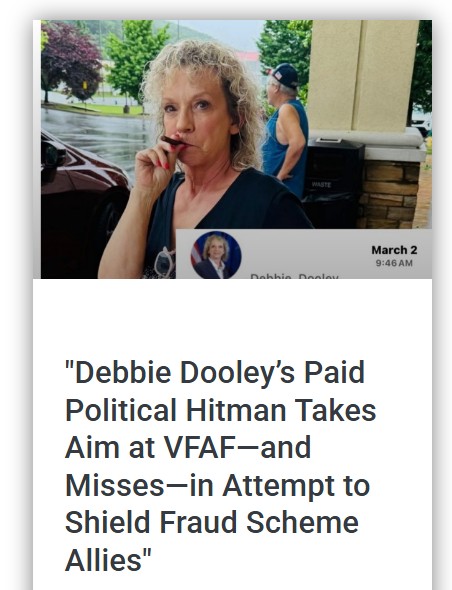 VFAFWarroom's tweet image. Debbie Dooley’s Paid Political Hitman Takes Aim at VFAF—and Misses—in Attempt to Shield Fraud Scheme Allies
Website with PROOF texts: lstrategies.org/articles/debbi…
As previously reported, a Georgia court order was signed protecting Stan Fitzgerald from stalking by Butch Conz and his…