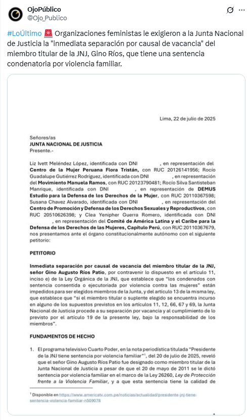 bearamirezh's tweet image. #JNJ #Vacancia Las normas y políticas contra la violencia q hoy tenemos tienen años de luchas detrás, y en esa historia el rol de las organizaciones feministas ha sido crucial. Gracias a su trabajo han cambiado en algo normas y sentidos sociales comunes, aunque hoy los retrocesos…