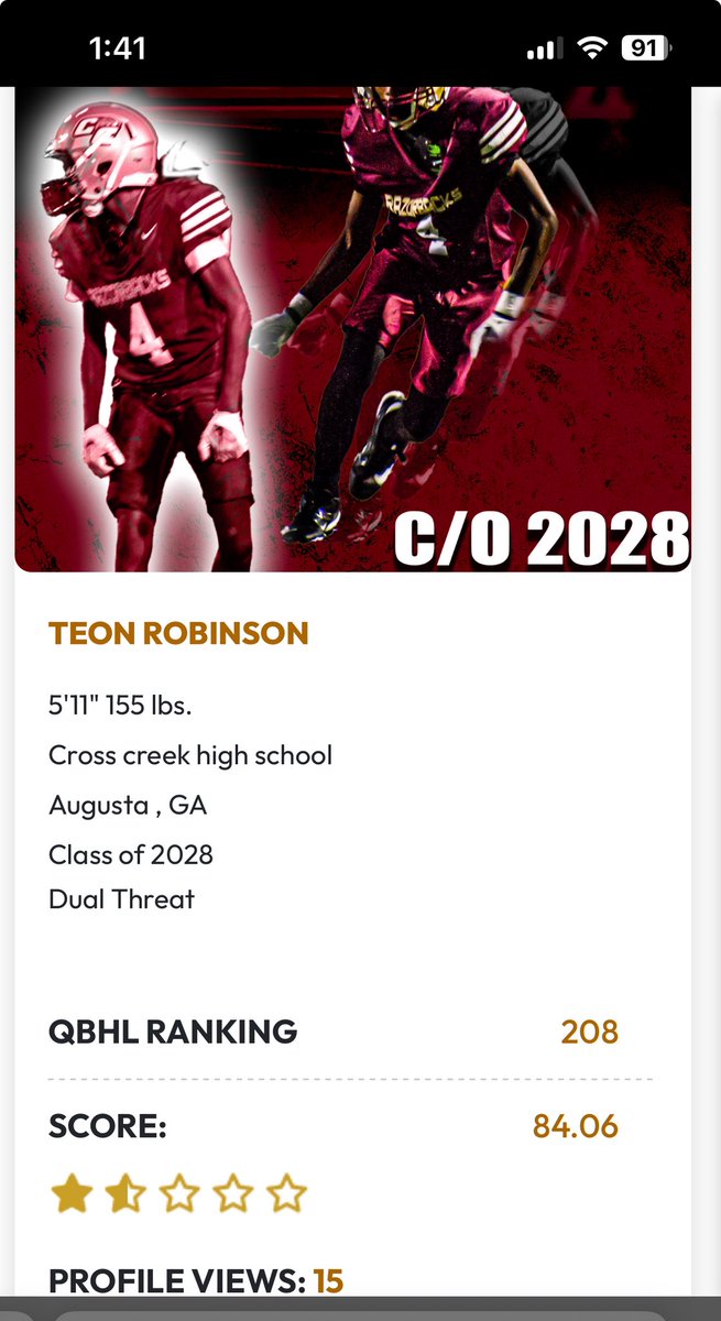 Happy to be ranked and becoming a 1.5 star #agtg✝️