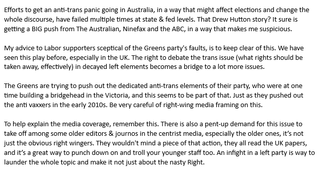 Leroy_Lynch's tweet image. Watching that Drew Hutton / Greens story take off in the media, and my "other agenda" radar is going off quite loudly.