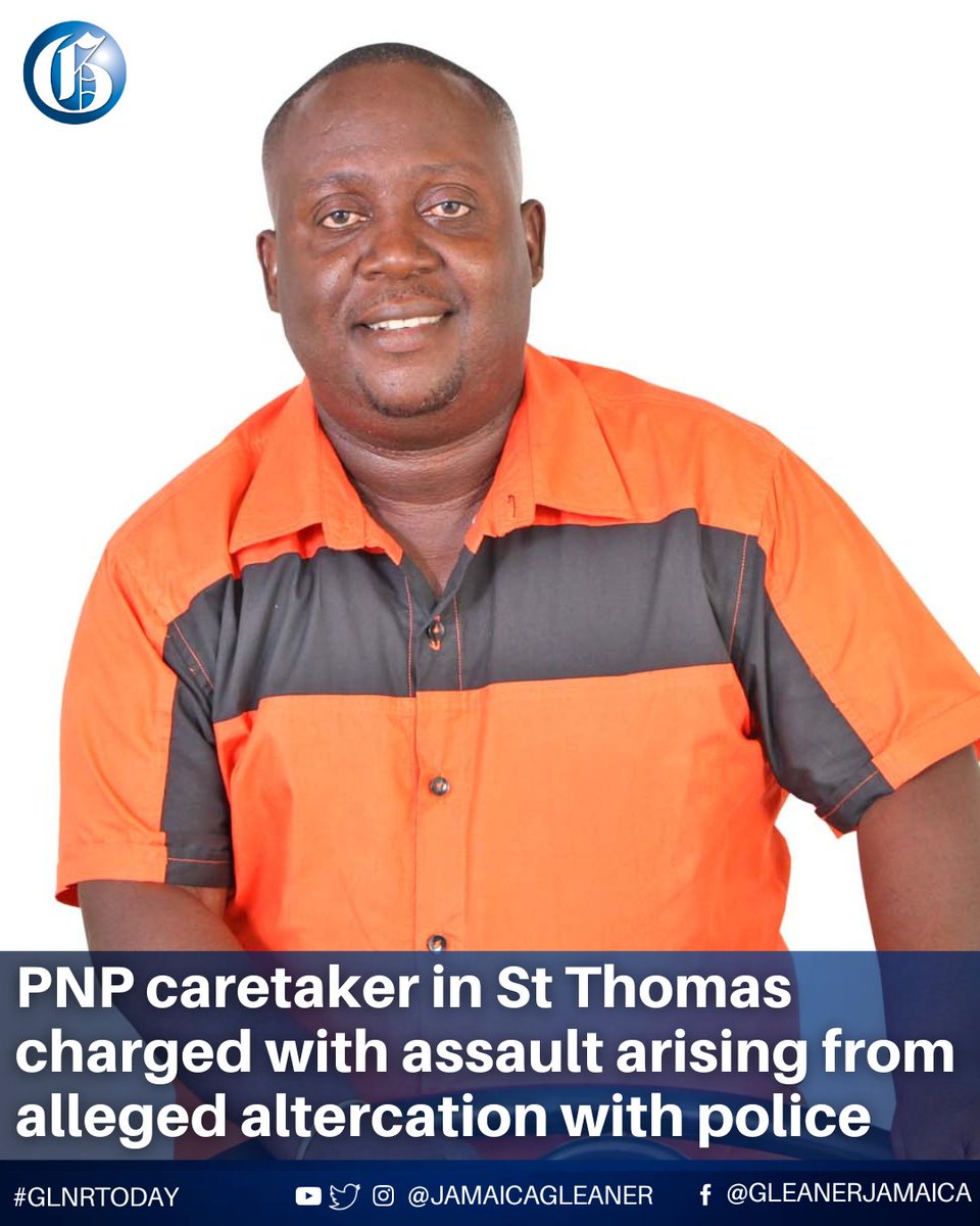 JamaicaGleaner's tweet image. People’s National Party caretaker for St Thomas West, Hubert Williams, is to appear in the St Thomas Parish Court on August 13, along with three other PNP activists, in relation to charges of assault and obstruction.
Read more: jamaica-gleaner.com/article/news/2… #GLNRToday