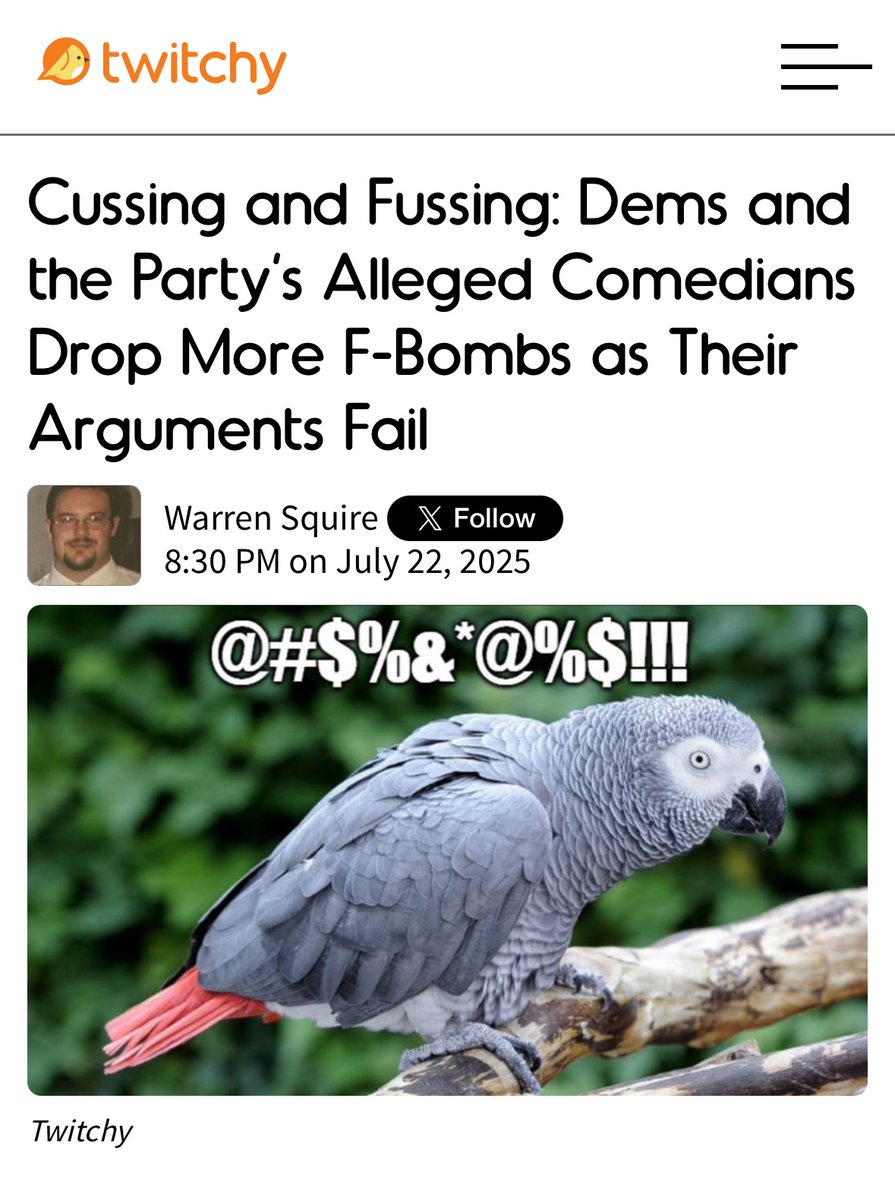 TwitchyTeam's tweet image. NEW>> Cussing and Fussing: Dems and the Party’s Alleged Comedians Drop More F-Bombs as Their Arguments Fail
twitchy.com/warren-squire/…
