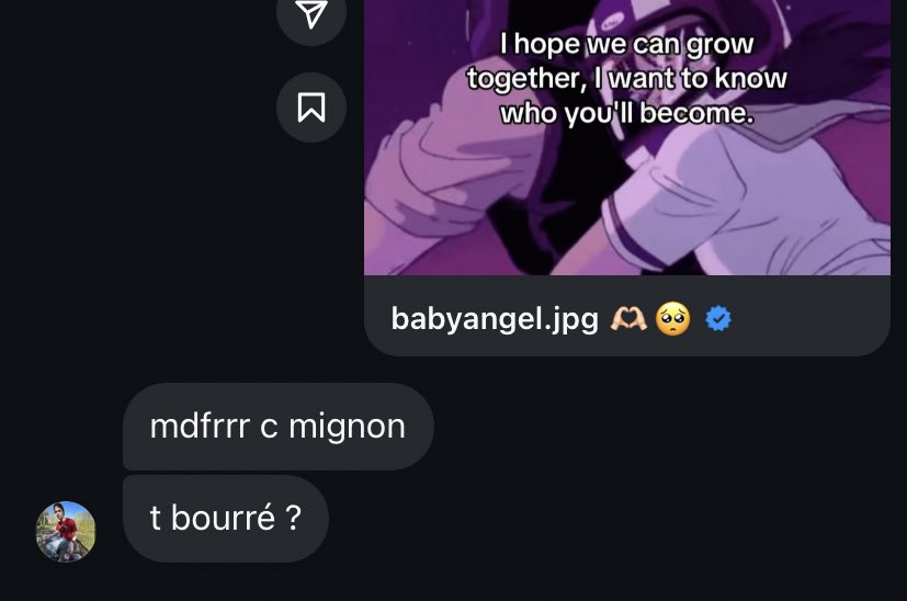 vaguescerises's tweet image. j’envoie d trucs mignons à mes meilleurs amis et c ça qu’on me répond azy #monstre