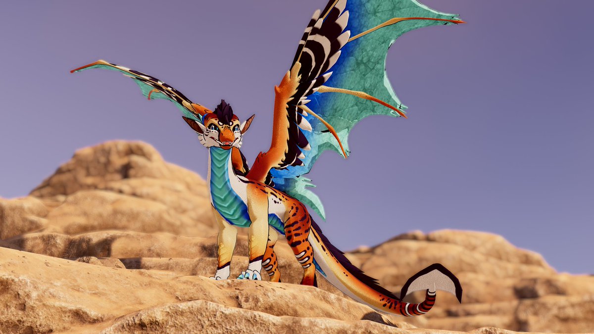 This happy derg was just adopted! 🎉

💙 Im so stoked to be making more quad models!

Thank you for giving this little derg a home!

--
#vrchat #feraldragon #quadavatar #adoptable