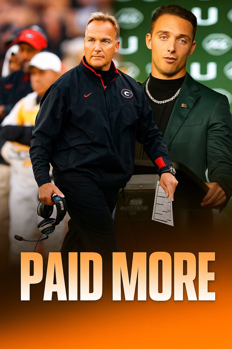 caneville305's tweet image. Mark Richt had a classic moment on ACC Network while chatting with Carson Beck.

He dropped this gem:
“You were at Georgia, went to Miami. I was at Georgia, went to Miami.
The only difference is you got paid more than I did.”

#CarsonBeck #MarkRicht #GeorgiaFootball