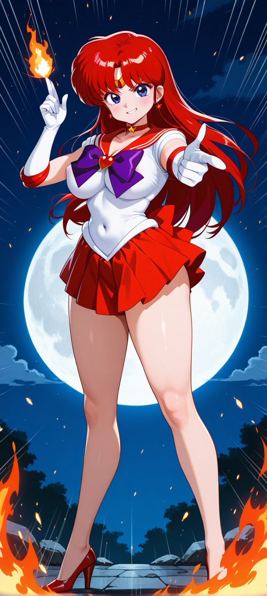 ReiMagicard's tweet photo. Creo que le va mejor Sailor Marte a Ranko-chan #AIart #Ranko #Ranma12 #RanmaChan https://t.co/c0PEhtF9c4