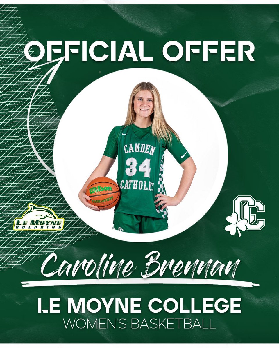 Caroline Brennan (@cbrennan2027) on Twitter photo After a great conversation with <a href="/NickDiPillo/">Nick DiPillo</a> I am excited to have received an offer from <a href="/LeMoyneWBB/">Le Moyne Women's Basketball</a>. Thank you Coach DiPillo and the LeMoyne Women’s Basketball staff! <a href="/IrishGBB/">Camden Catholic Basketball</a> <a href="/LadyRunnin/">Lady Runnin Rebels</a> After a great conversation with <a href="/NickDiPillo/">Nick DiPillo</a> I am excited to have received an offer from <a href="/LeMoyneWBB/">Le Moyne Women's Basketball</a>. Thank you Coach DiPillo and the LeMoyne Women’s Basketball staff! <a href="/IrishGBB/">Camden Catholic Basketball</a> <a href="/LadyRunnin/">Lady Runnin Rebels</a>