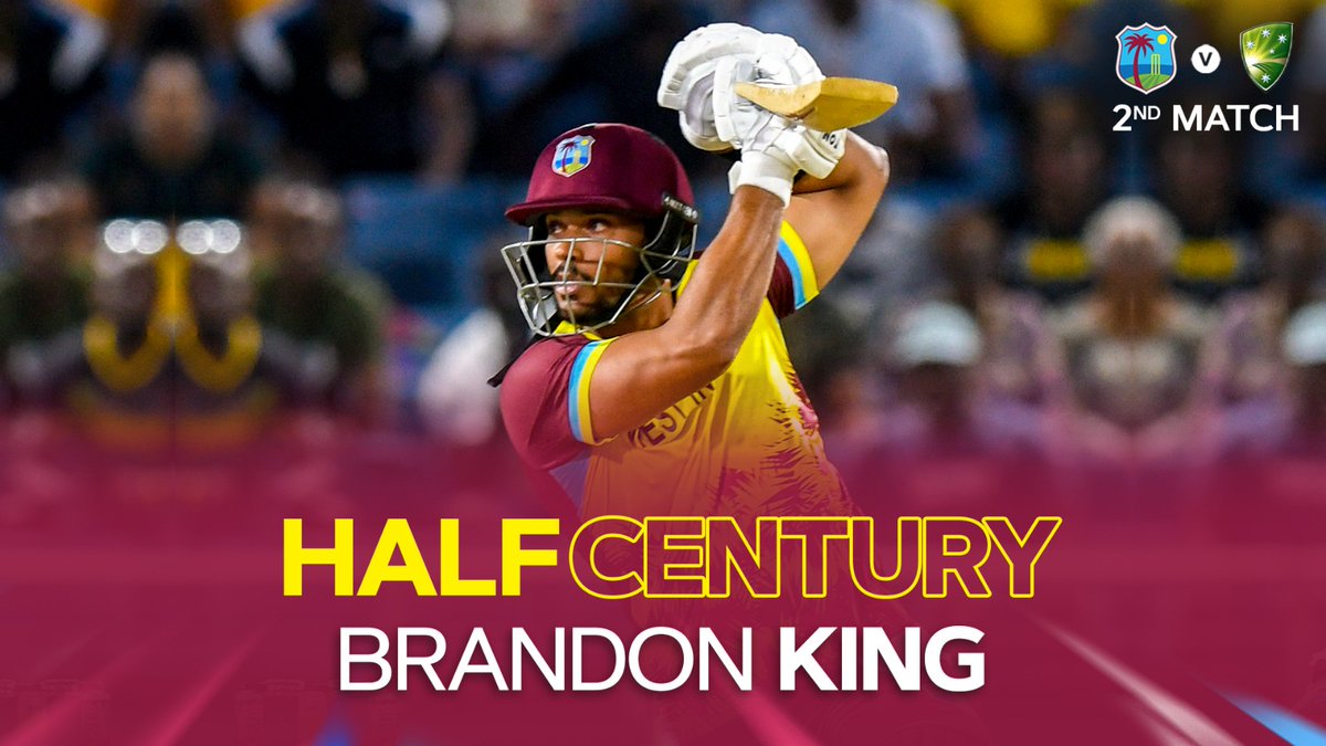 windiescricket's tweet image. A 3rd T20I half-century on his home patch.
Perfect start to the innings from BK!
#WIvsAus | #FullAhEnergy | #MenInMaroon