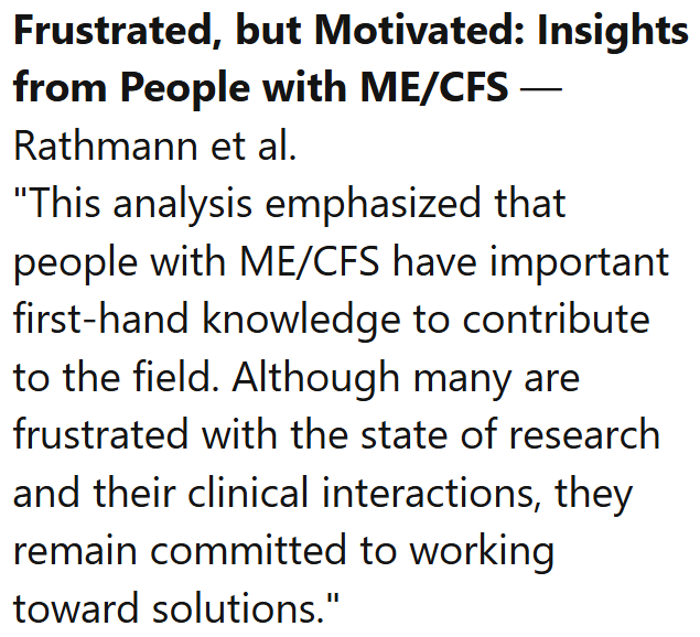 TomKindlon's tweet image. "This analysis emphasized that people with ME/CFS have important first-hand knowledge to contribute to the field."
via.library.depaul.edu/cgi/viewconten…
Screenshot from Science for ME weekly update
#MEcfs #CFS